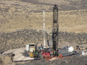 Distance shot of drill rig Banshee