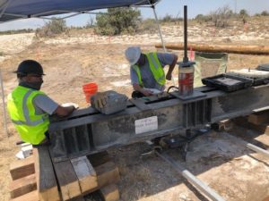 Load testing micropiles for Aragorn Titan power transmission lines